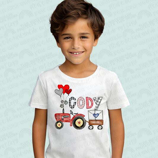 Boy Valentine’s Tractor